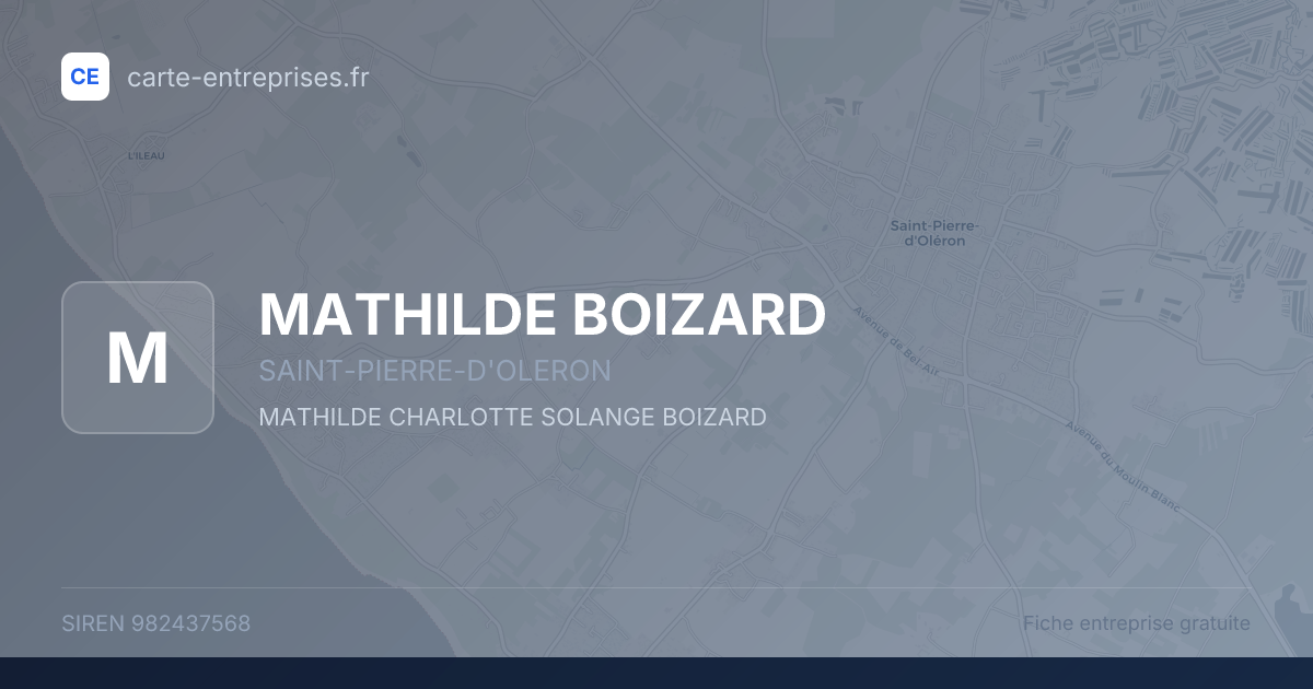 MATHILDE BOIZARD — 982437568 — fiche entreprise
