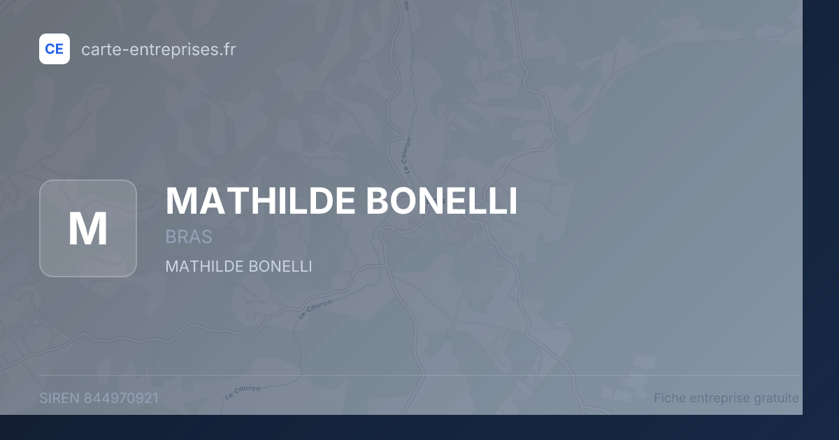 MATHILDE BONELLI — 844970921 — fiche entreprise