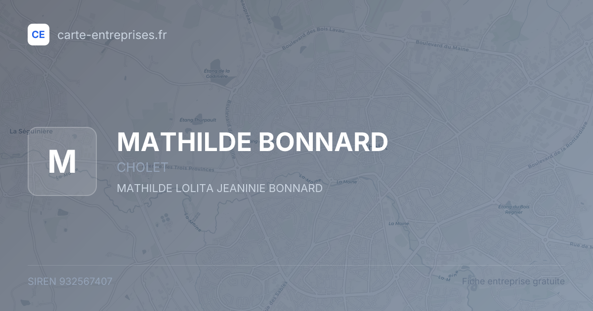 MATHILDE BONNARD — 932567407 — fiche entreprise