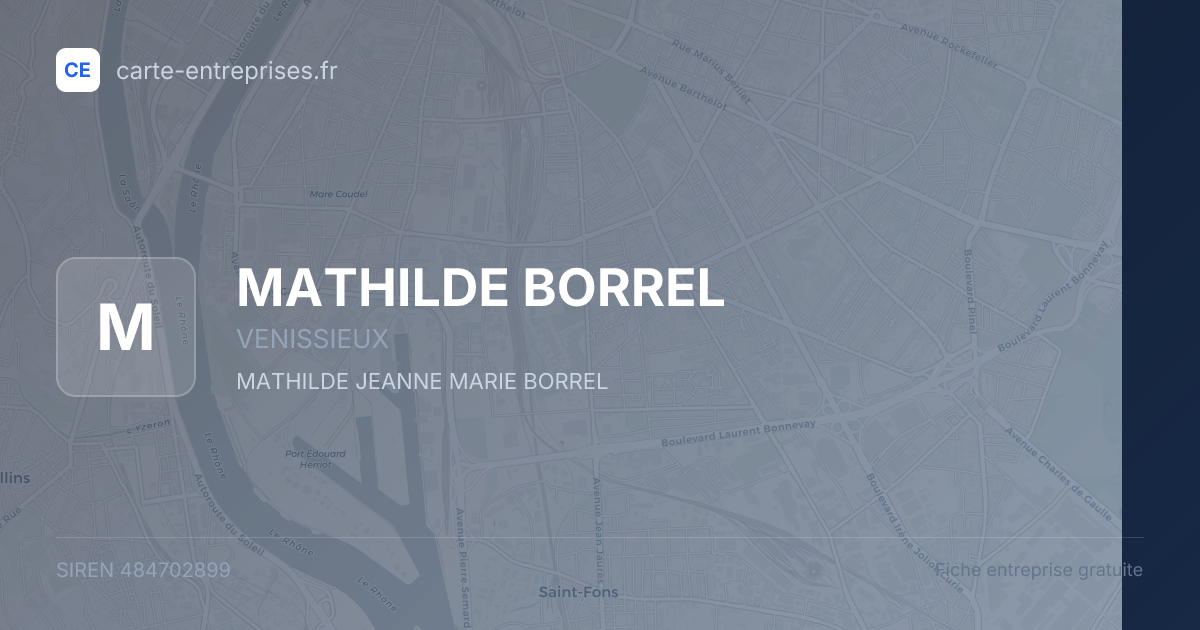 MATHILDE BORREL — 484702899 — fiche entreprise