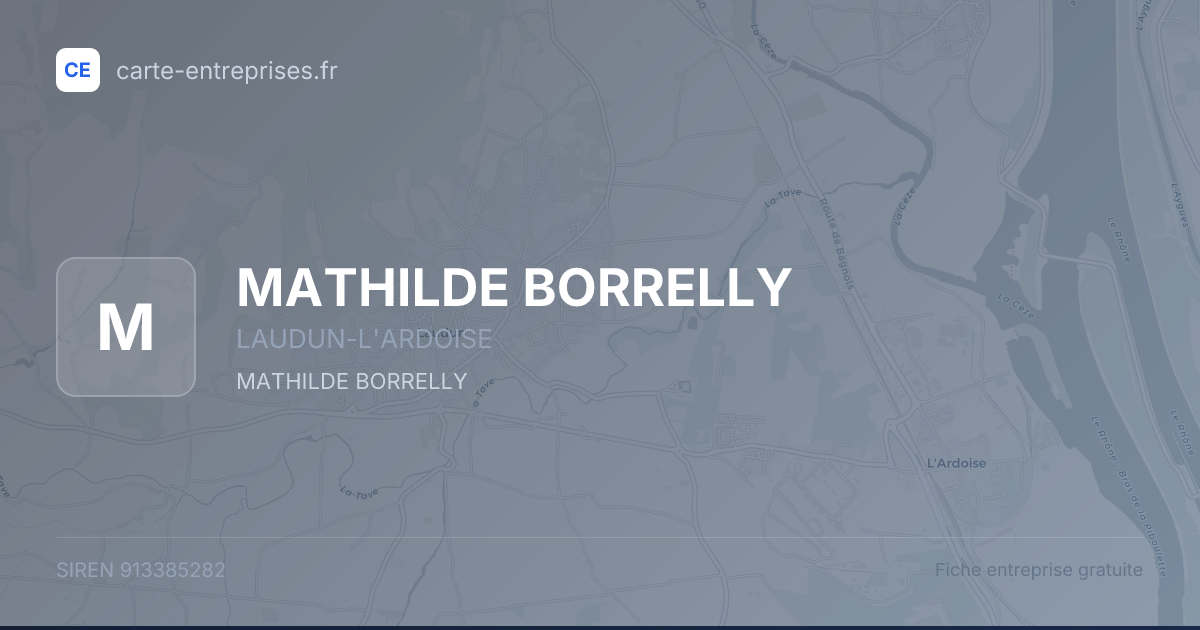 MATHILDE BORRELLY — 913385282 — fiche entreprise