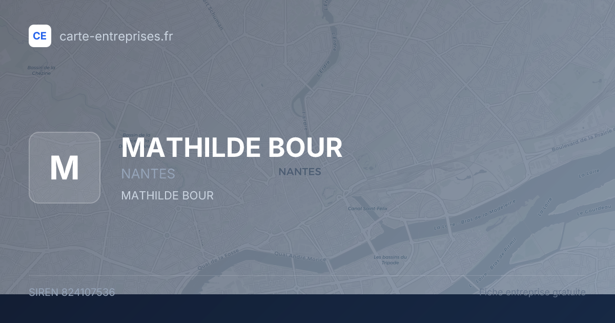 MATHILDE BOUR — 824107536 — fiche entreprise
