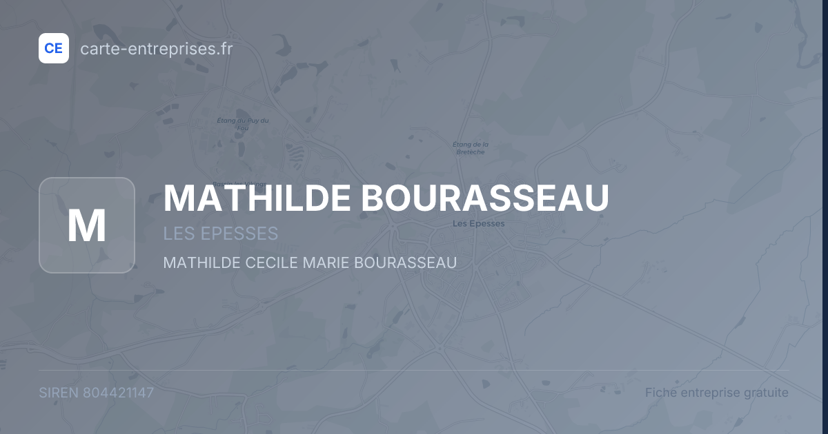 MATHILDE BOURASSEAU — 804421147 — fiche entreprise