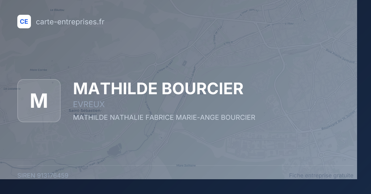 MATHILDE BOURCIER — 913176459 — fiche entreprise