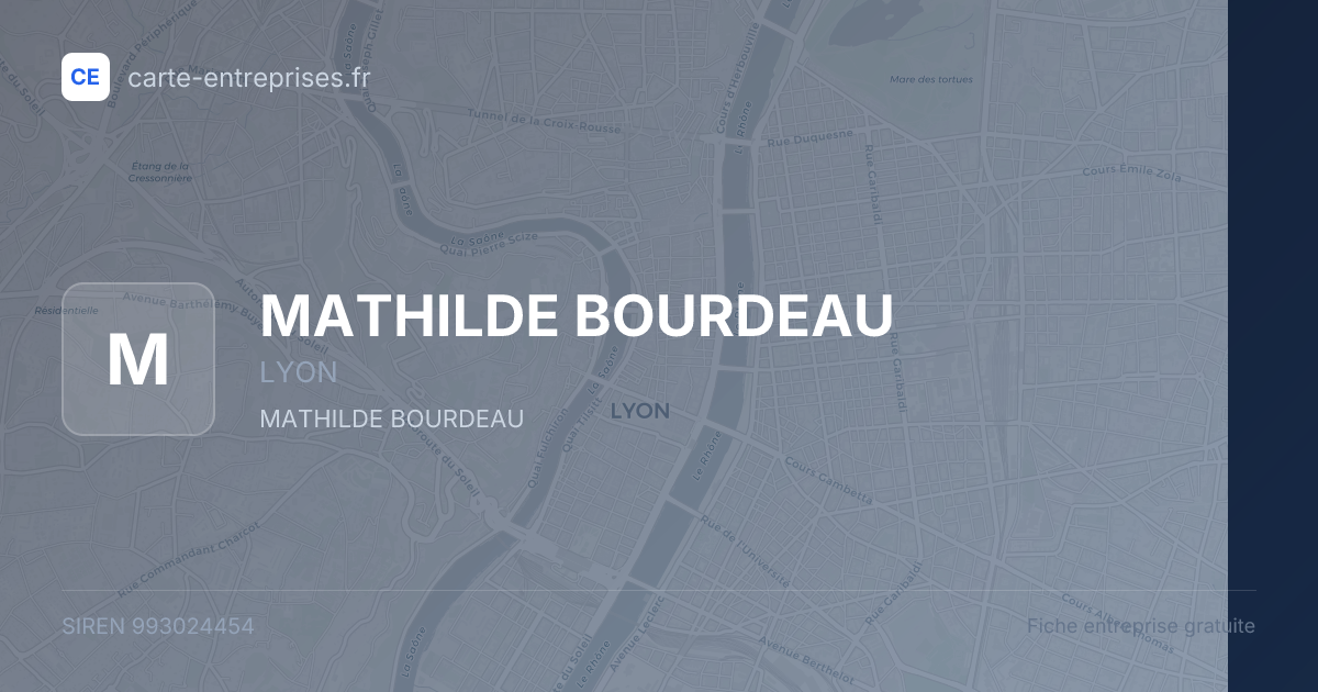 MATHILDE BOURDEAU — 993024454 — fiche entreprise