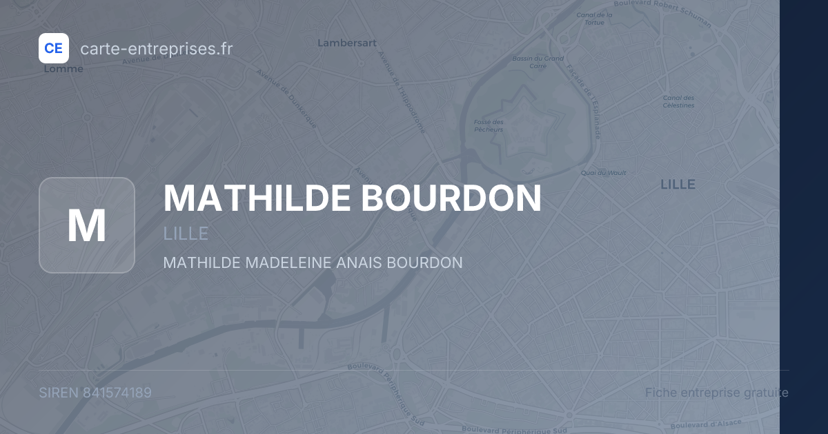 MATHILDE BOURDON — 841574189 — fiche entreprise