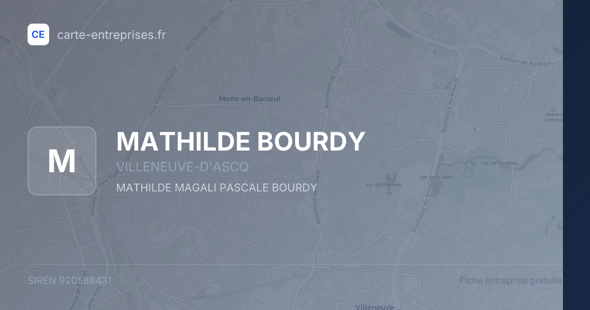 MATHILDE BOURDY — 920588431 — fiche entreprise