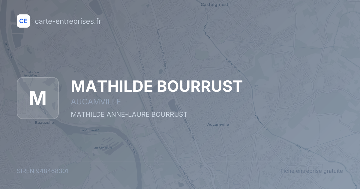 MATHILDE BOURRUST — 948468301 — fiche entreprise