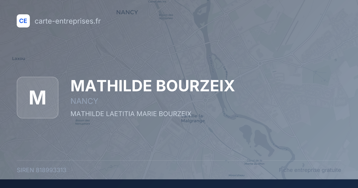 MATHILDE BOURZEIX — 818993313 — fiche entreprise