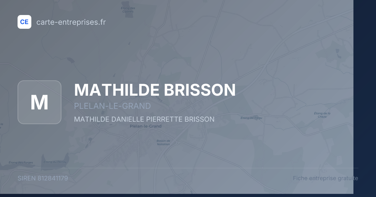 MATHILDE BRISSON — 812841179 — fiche entreprise