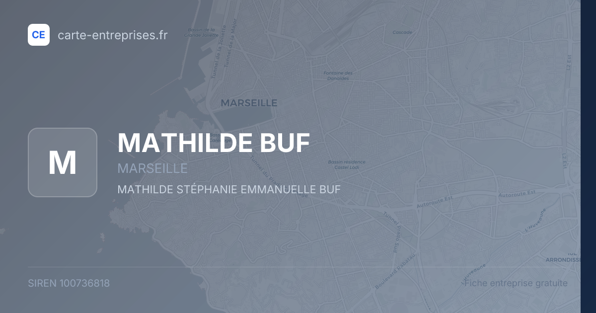 MATHILDE BUF — 100736818 — fiche entreprise