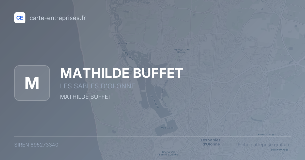 MATHILDE BUFFET — 895273340 — fiche entreprise