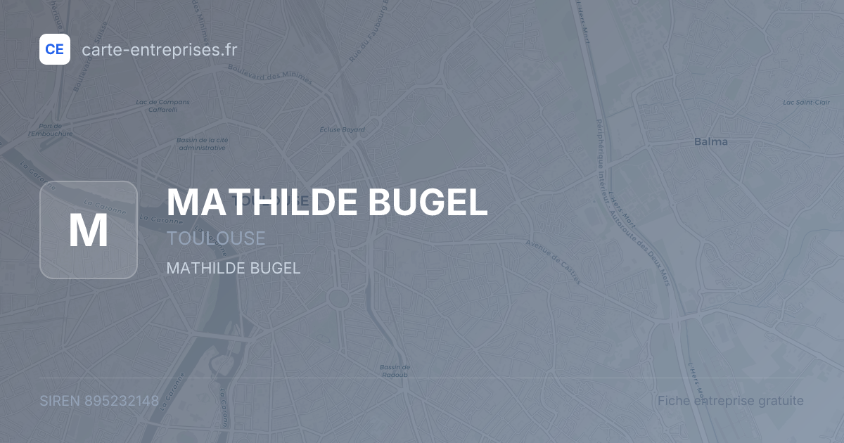 MATHILDE BUGEL — 895232148 — fiche entreprise