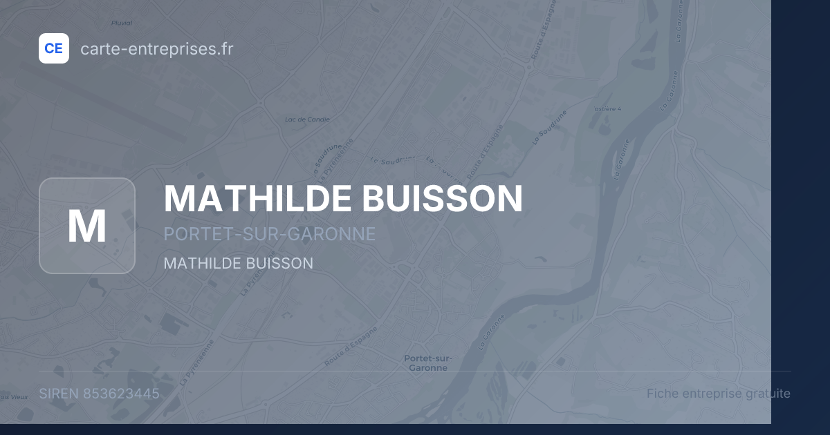 MATHILDE BUISSON — 853623445 — fiche entreprise