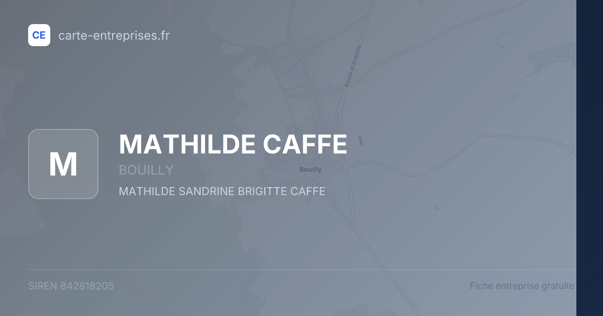 MATHILDE CAFFE — 842818205 — fiche entreprise