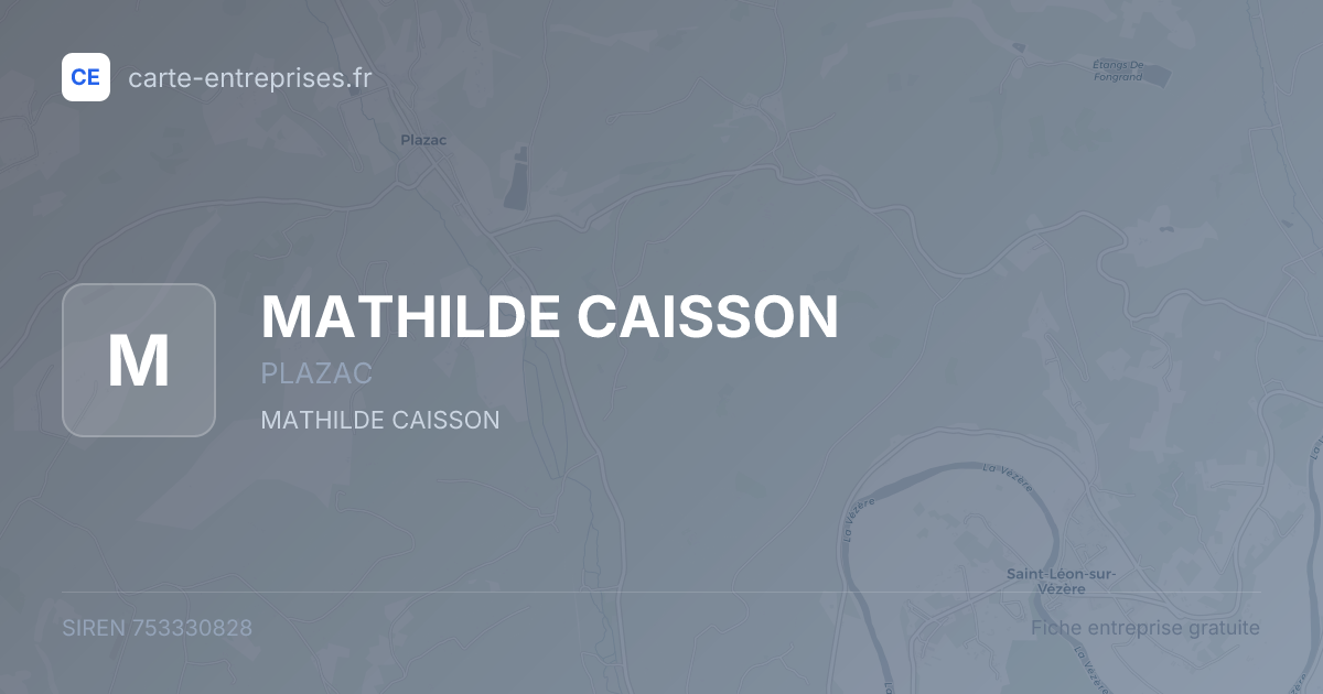 MATHILDE CAISSON — 753330828 — fiche entreprise