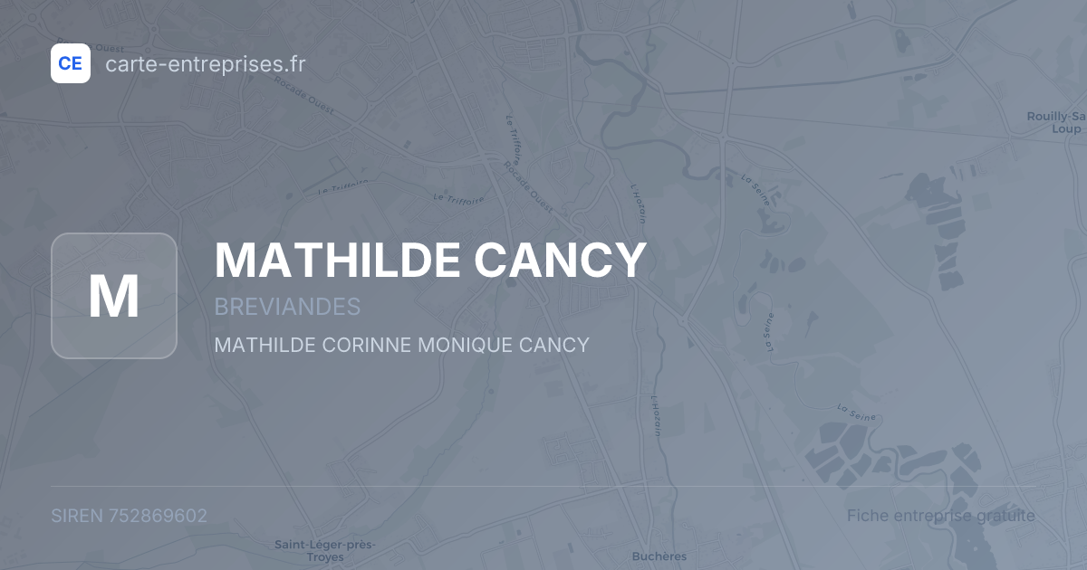MATHILDE CANCY — 752869602 — fiche entreprise