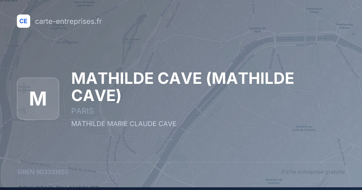 MATHILDE CAVE — 903331650 — fiche entreprise