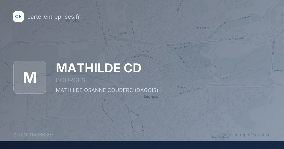 MATHILDE CD — 914866397 — fiche entreprise