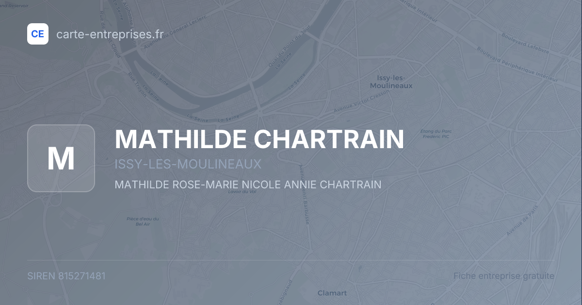 MATHILDE CHARTRAIN — 815271481 — fiche entreprise