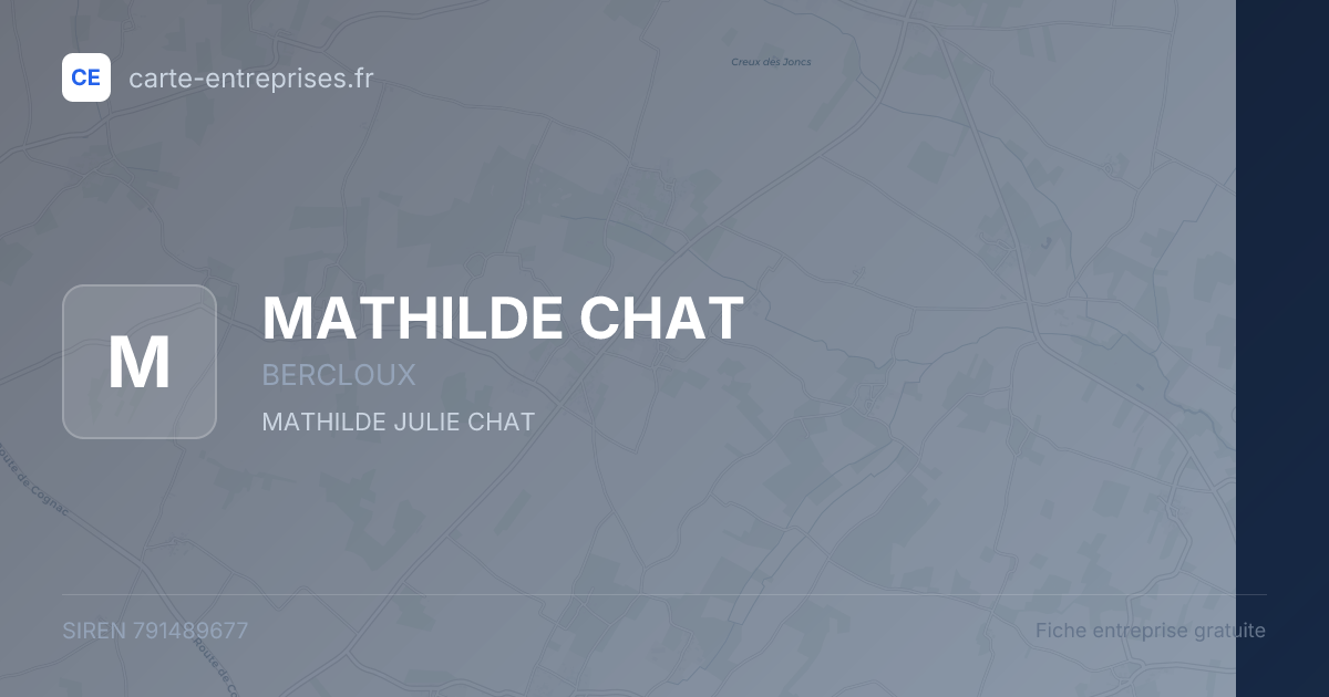 MATHILDE CHAT — 791489677 — fiche entreprise