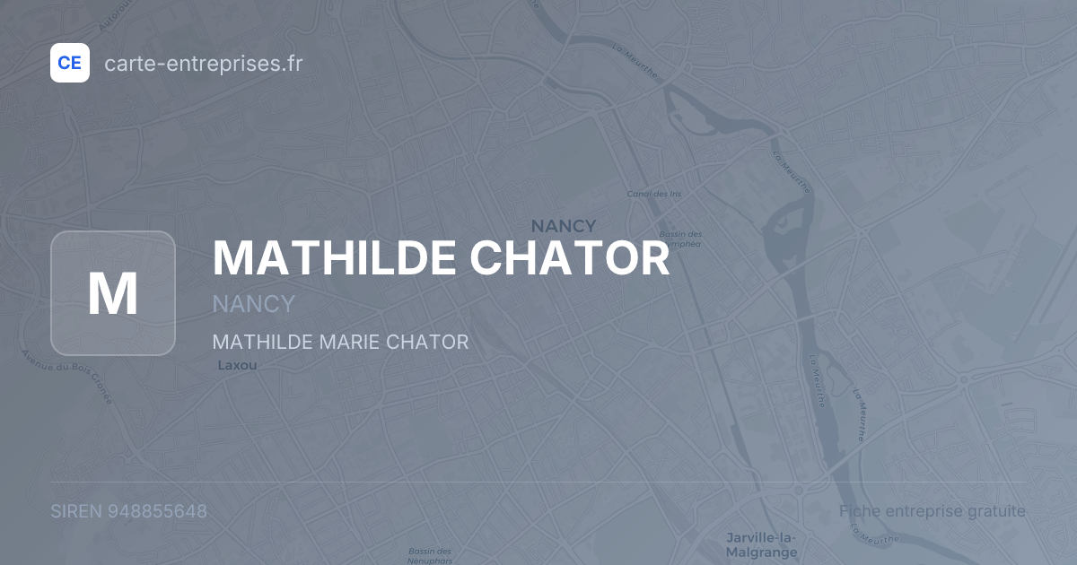 MATHILDE CHATOR — 948855648 — fiche entreprise