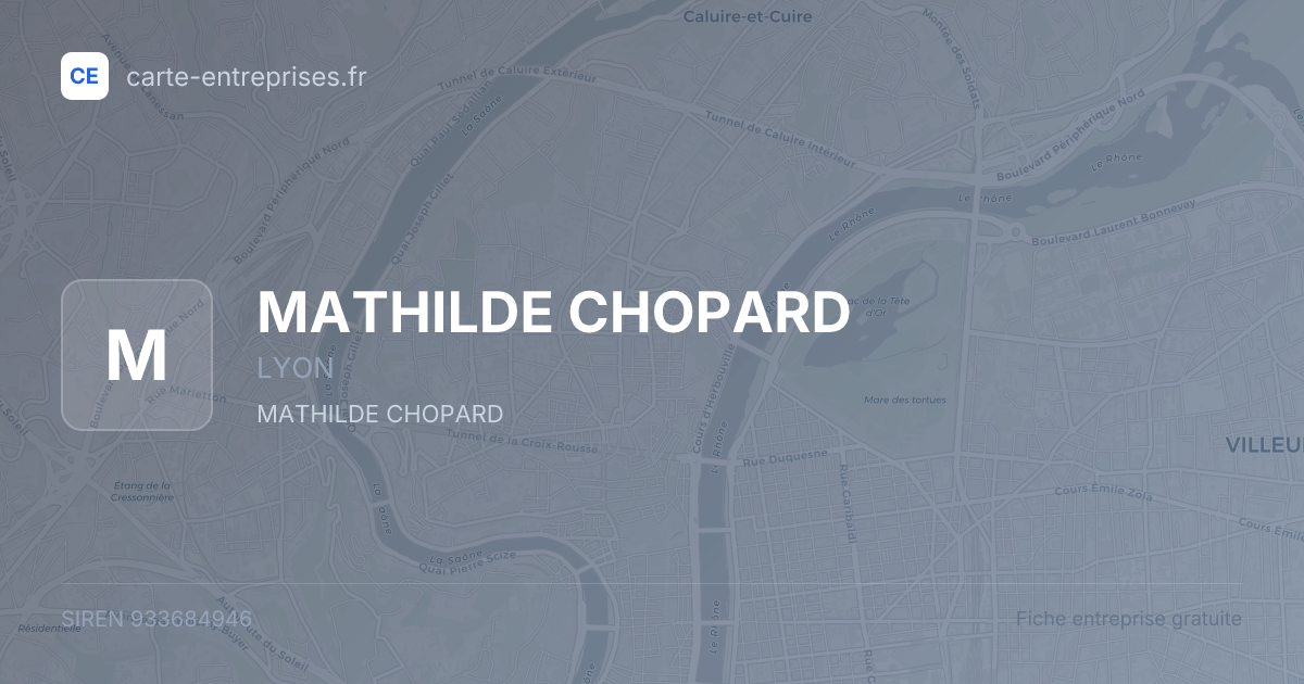 MATHILDE CHOPARD — 933684946 — fiche entreprise