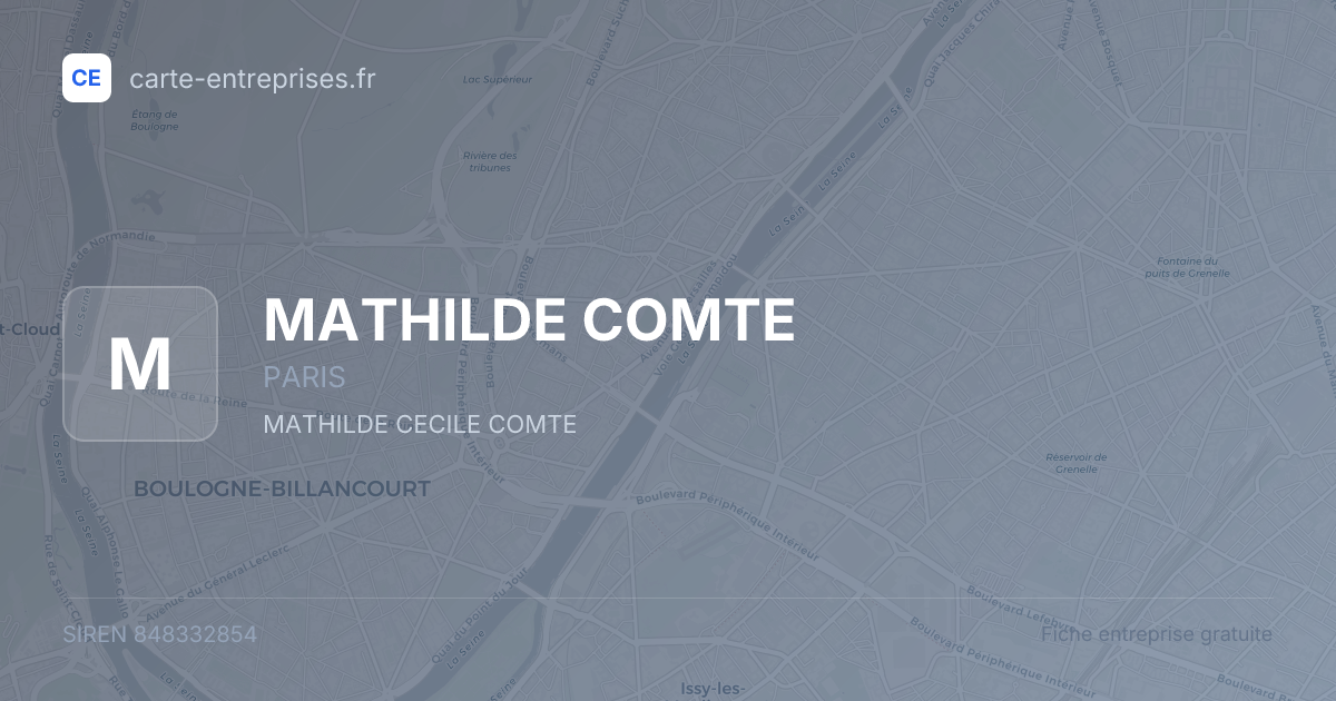 MATHILDE COMTE — 848332854 — fiche entreprise