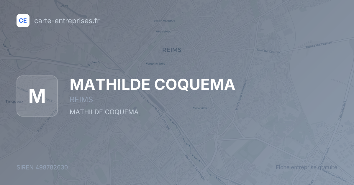 MATHILDE COQUEMA — 498782630 — fiche entreprise