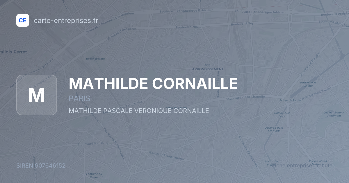 MATHILDE CORNAILLE — 907646152 — fiche entreprise