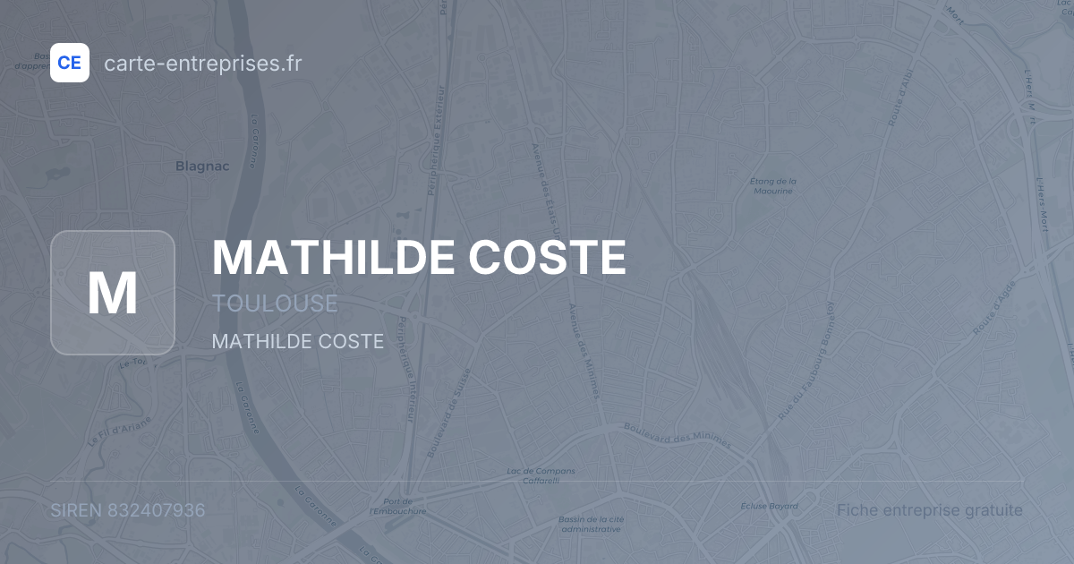 MATHILDE COSTE — 832407936 — fiche entreprise