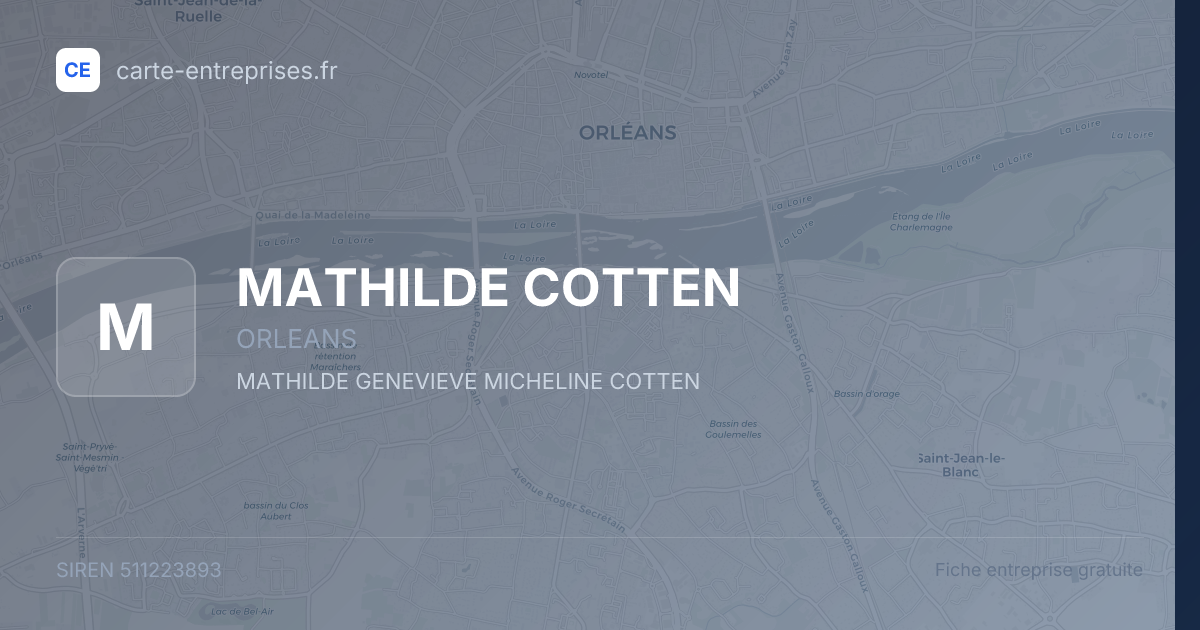 MATHILDE COTTEN — 511223893 — fiche entreprise