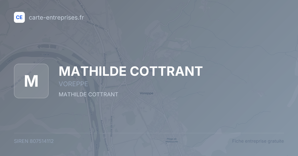MATHILDE COTTRANT — 807514112 — fiche entreprise