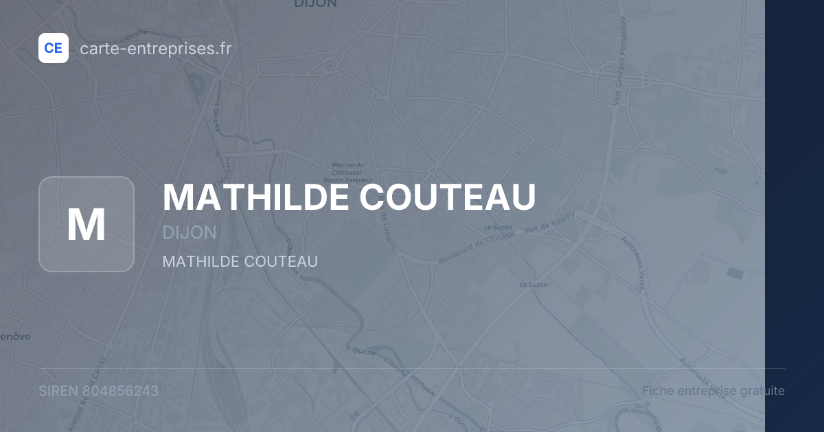 MATHILDE COUTEAU — 804856243 — fiche entreprise