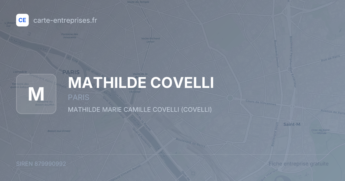 MATHILDE COVELLI — 879990992 — fiche entreprise
