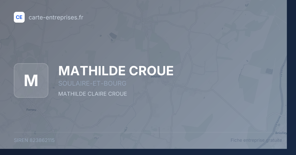 MATHILDE CROUE — 823862115 — fiche entreprise