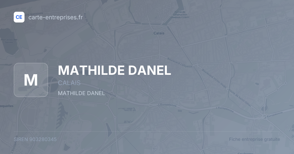 MATHILDE DANEL — 903280345 — fiche entreprise