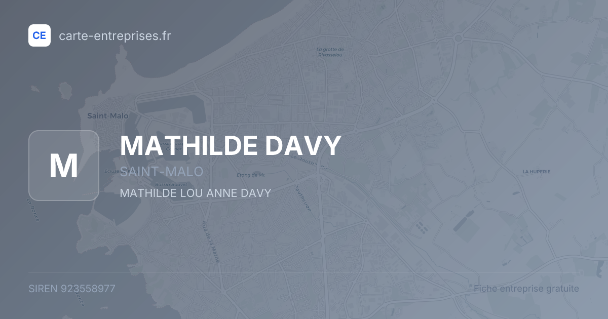 MATHILDE DAVY — 923558977 — fiche entreprise