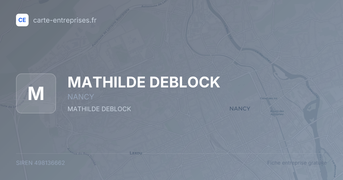 MATHILDE DEBLOCK — 498136662 — fiche entreprise