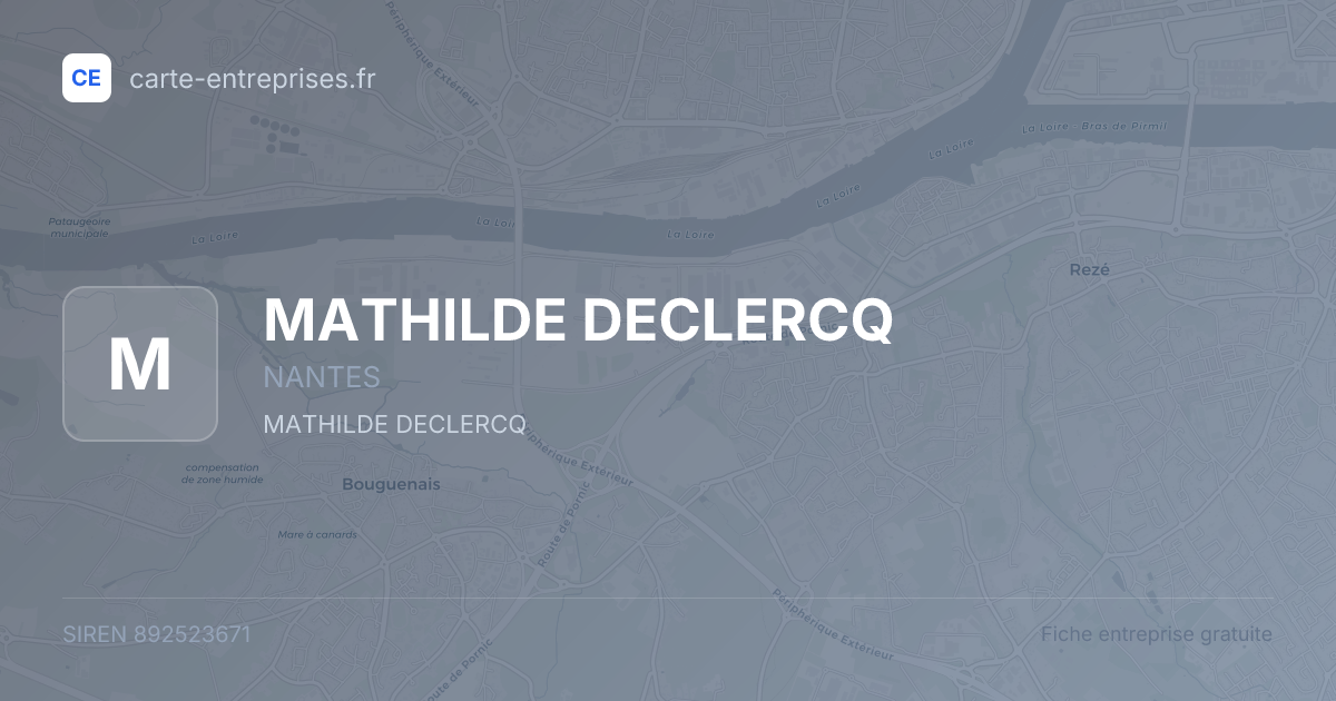 MATHILDE DECLERCQ — 892523671 — fiche entreprise