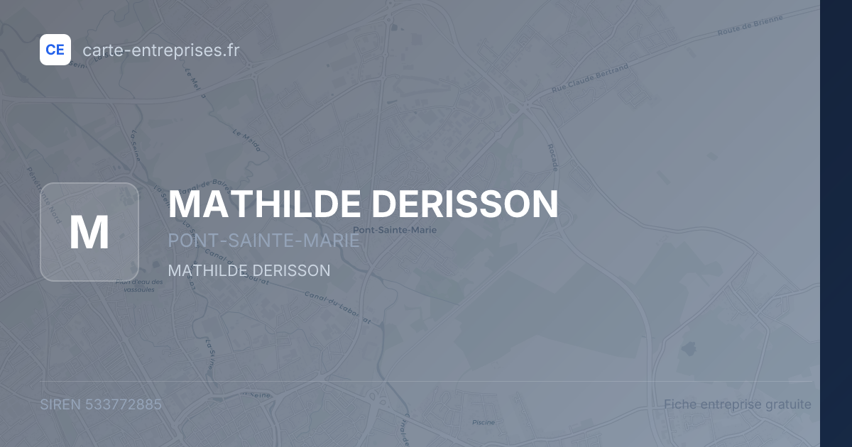 MATHILDE DERISSON — 533772885 — fiche entreprise
