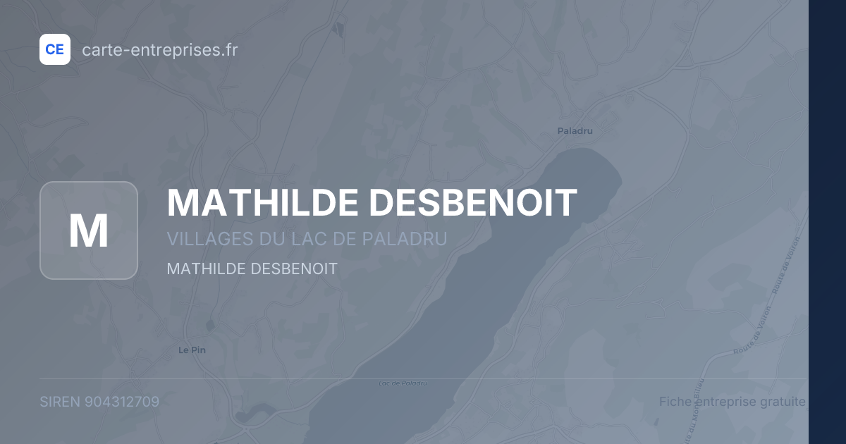 MATHILDE DESBENOIT — 904312709 — fiche entreprise