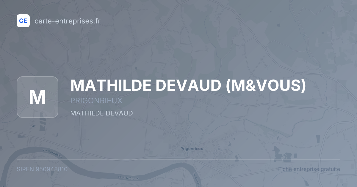 MATHILDE DEVAUD (M&VOUS) — 950948810 — fiche entreprise