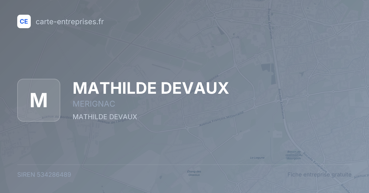 MATHILDE DEVAUX — 534286489 — fiche entreprise