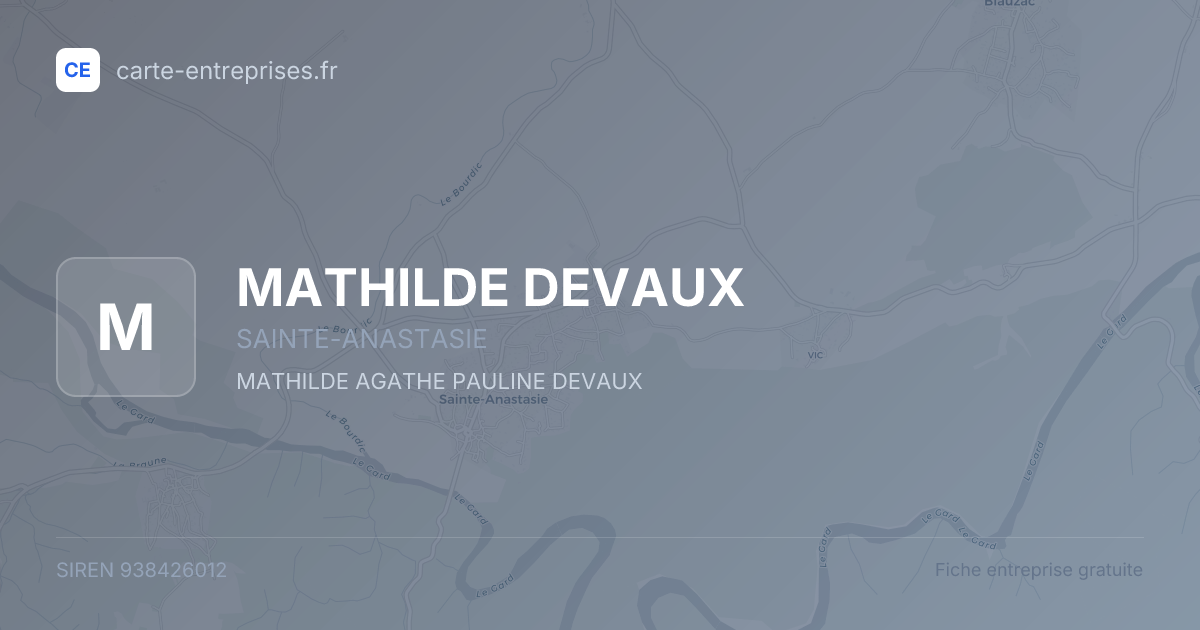 MATHILDE DEVAUX — 938426012 — fiche entreprise