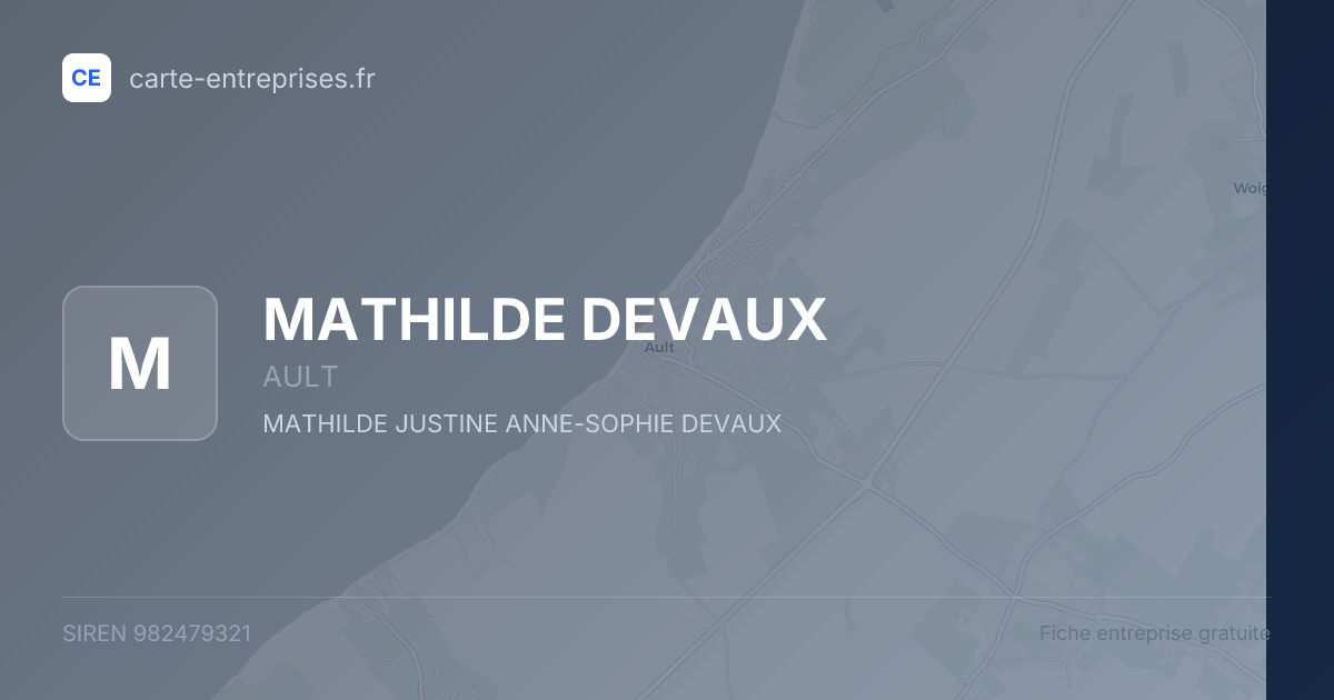 MATHILDE DEVAUX — 982479321 — fiche entreprise