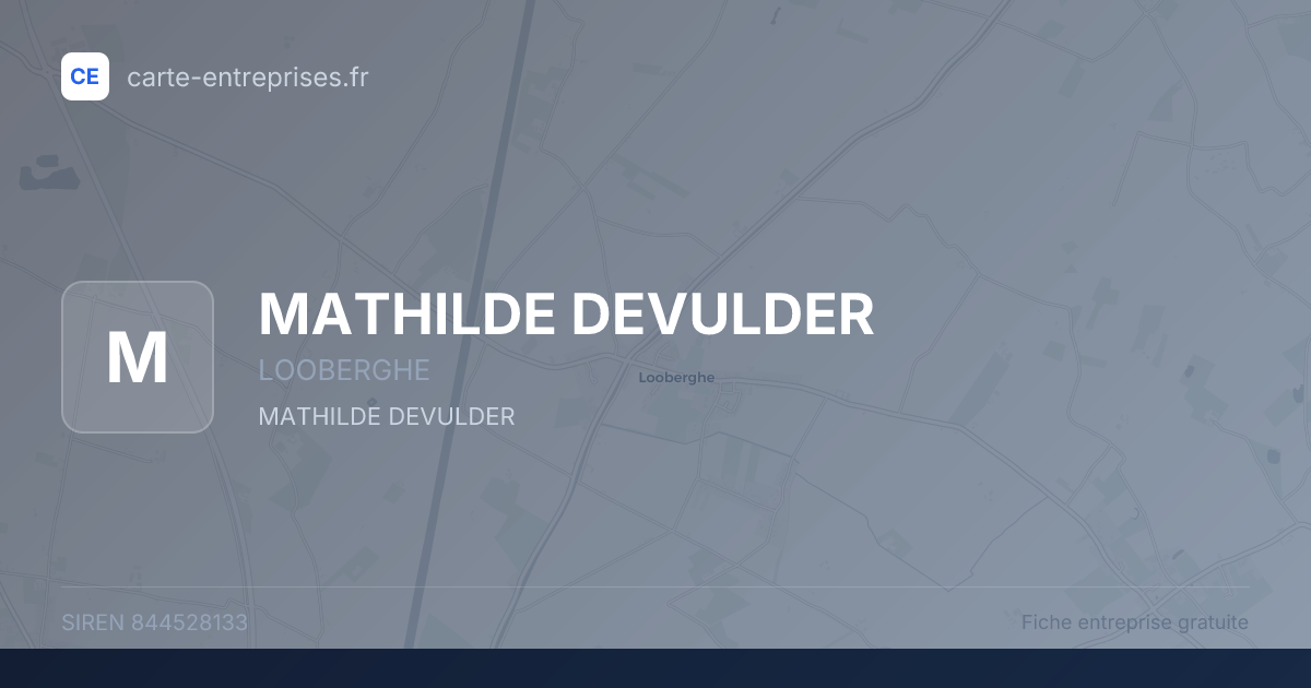 MATHILDE DEVULDER — 844528133 — fiche entreprise
