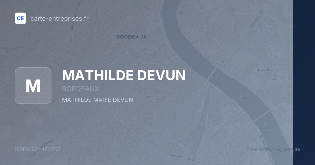 MATHILDE DEVUN — 924484702 — fiche entreprise