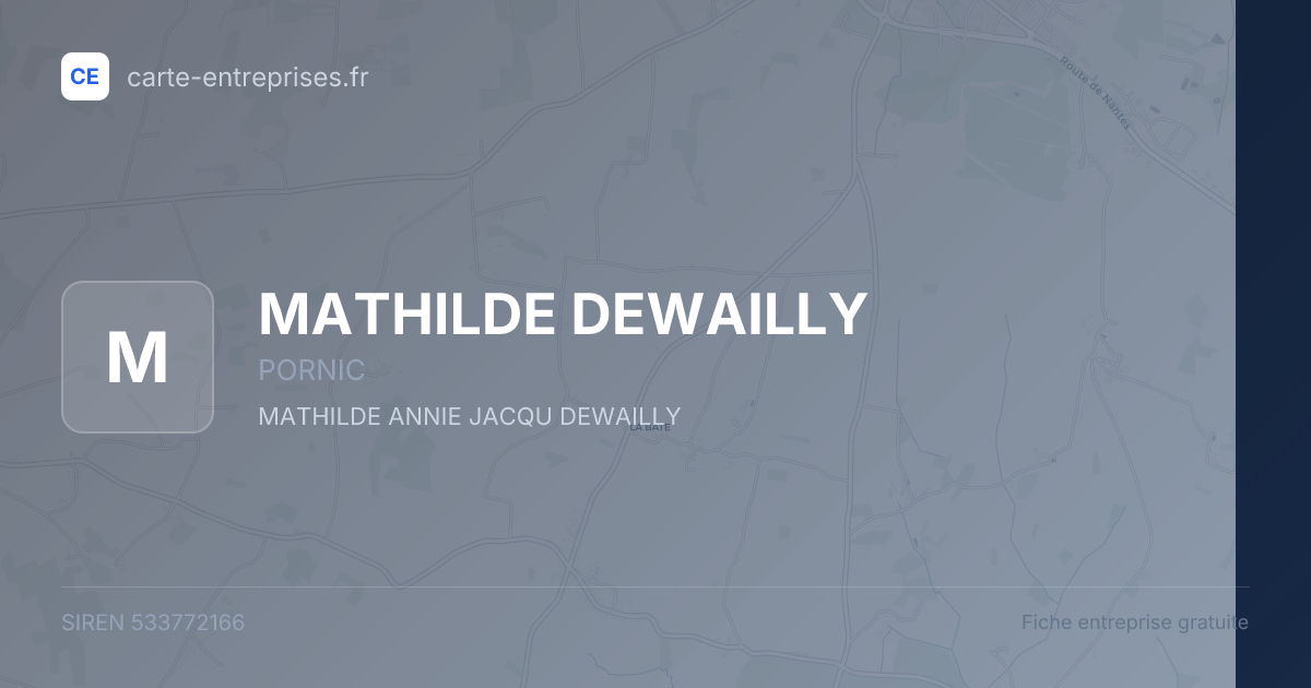 MATHILDE DEWAILLY — 533772166 — fiche entreprise