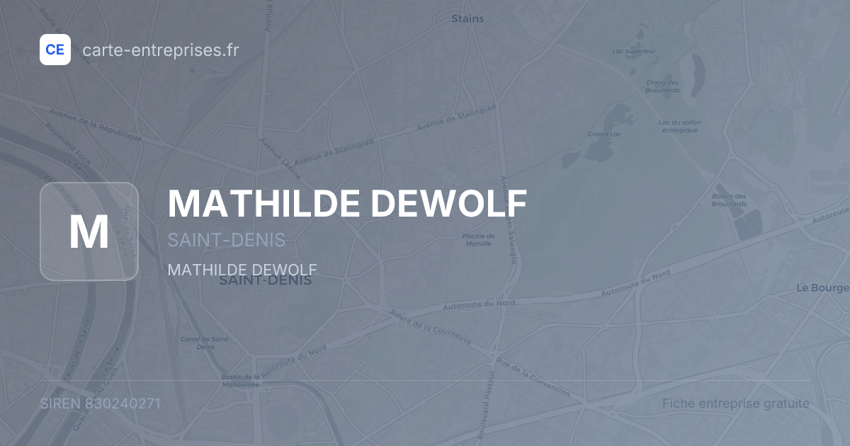 MATHILDE DEWOLF — 830240271 — fiche entreprise